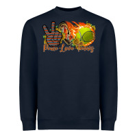 Navy peace love tennis Heavyweight Sweatshirt - RacoonDesign