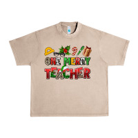 French Oak one merry teacher Urban Heavy Tee - AdoDesignShop