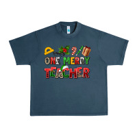 Midnight Navy one merry teacher Urban Heavy Tee - AdoDesignShop