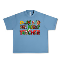 Pebble Blue one merry teacher Urban Heavy Tee - AdoDesignShop