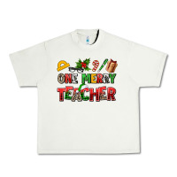 Pistachio one merry teacher Urban Heavy Tee - AdoDesignShop