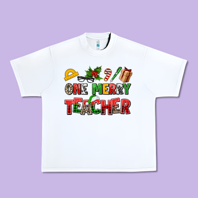 One Merry Teacher Urban Heavy Tee Designed By Adodesignshop