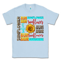 Dusty Blue sunflower sunshine Classic Tee - AdoDesignShop