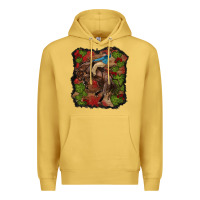 Antique Gold valentines day cowboy cactus rose Premium Hoodie - RanaPortraitStore