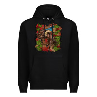 Black valentines day cowboy cactus rose Premium Hoodie - RanaPortraitStore