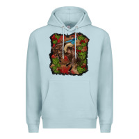 Blue Mist valentines day cowboy cactus rose Premium Hoodie - RanaPortraitStore