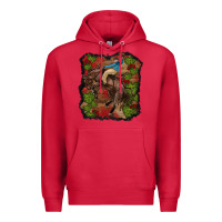 Cardinal valentines day cowboy cactus rose Premium Hoodie - RanaPortraitStore