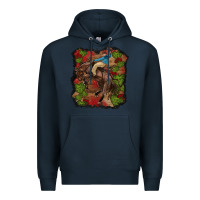 Navy valentines day cowboy cactus rose Premium Hoodie - RanaPortraitStore