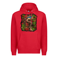 Red valentines day cowboy cactus rose Premium Hoodie - RanaPortraitStore