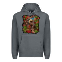 Rock valentines day cowboy cactus rose Premium Hoodie - RanaPortraitStore
