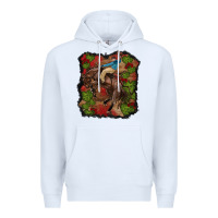 White valentines day cowboy cactus rose Premium Hoodie - RanaPortraitStore