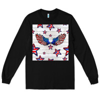 Black patriotic eagle wing Long Sleeve Tee - BundleAndBundleShop