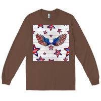 Chestnut patriotic eagle wing Long Sleeve Tee - BundleAndBundleShop