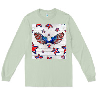 Matcha patriotic eagle wing Long Sleeve Tee - BundleAndBundleShop