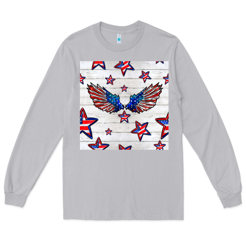 Patriotic Eagle Wing Long Sleeve Tee by BundleAndBundleShop | Teevron