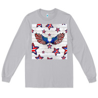 Moon Dust patriotic eagle wing Long Sleeve Tee - BundleAndBundleShop