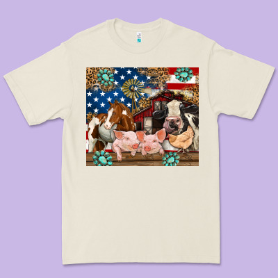 American Farm Animals Premium Tee Designed By Ranaportraitstore