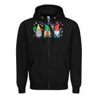 Black autism gnome Zipper Hoodie - MaliasSmallBusiness