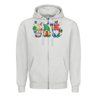 Dove Grey autism gnome Zipper Hoodie - MaliasSmallBusiness