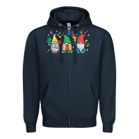 Navy autism gnome Zipper Hoodie - MaliasSmallBusiness