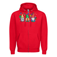 Red autism gnome Zipper Hoodie - MaliasSmallBusiness