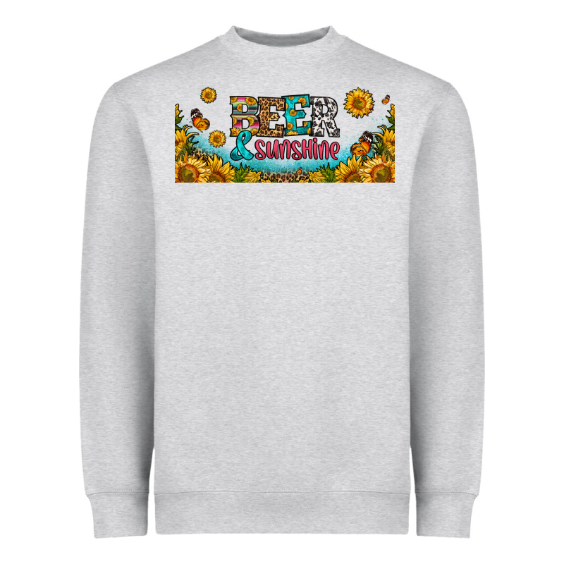 Beer And Sunshine 16oz Libbey Cup Heavyweight Sweatshirt by HRA Design Shop | Teevron
