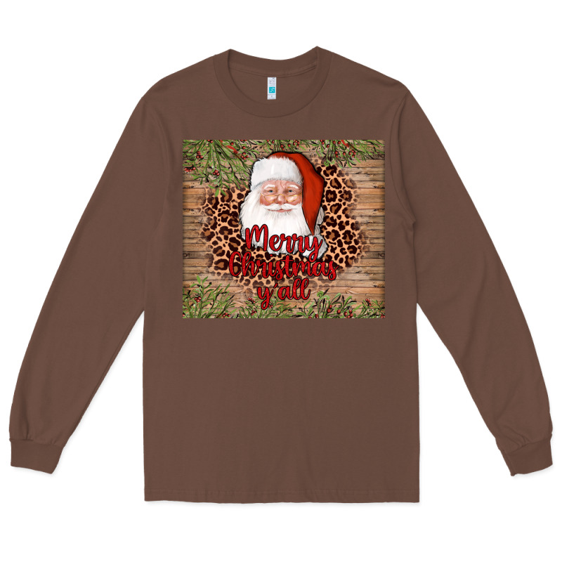 Santa Merry Christmas Y'all Long Sleeve Tee by AdoDesignShop | Teevron