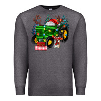Charcoal Heather farm tractor christmas Premium Sweatshirt - MaliasSmallBusiness