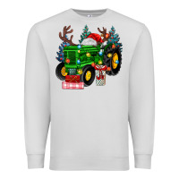 Dove Grey farm tractor christmas Premium Sweatshirt - MaliasSmallBusiness