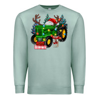 Seafoam farm tractor christmas Premium Sweatshirt - MaliasSmallBusiness