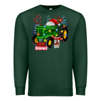 Sports Green farm tractor christmas Premium Sweatshirt - MaliasSmallBusiness
