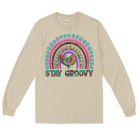 Mushroom stay groovy with rainbow and heart Long Sleeve Tee - Artiststas
