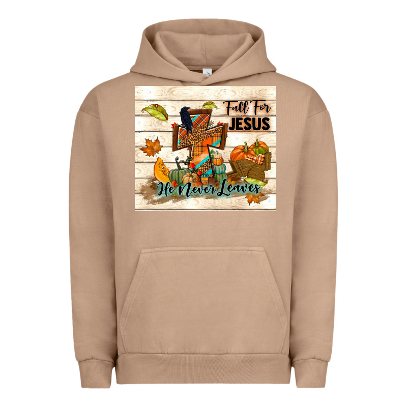 Fall For Jesus He Never Leaves Urban Hoodie by TumblerDesignByShophia | Teevron