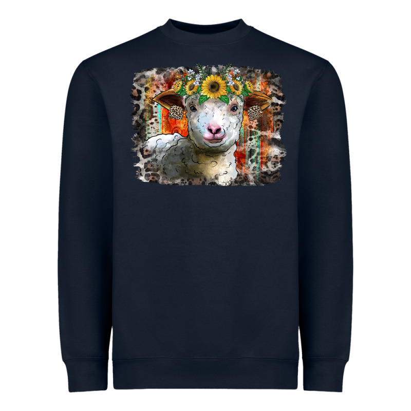 Sunflower Sheep Heavyweight Sweatshirt by RacoonDesign | Teevron