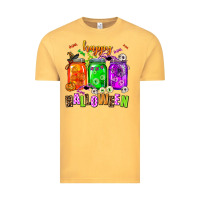 Vintage Mustard happy halloween jars and horror Vintage Tee - AdoDesignShop