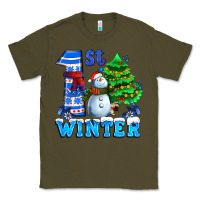 Army Green first winter with snowman Classic Tee - AdoDesignShop