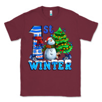 Burgundy first winter with snowman Classic Tee - AdoDesignShop