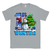 Heather Grey first winter with snowman Classic Tee - AdoDesignShop