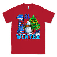 Red first winter with snowman Classic Tee - AdoDesignShop