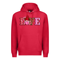 Cardinal valentines day gnomes love Premium Hoodie - RanaPortraitStore