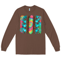 Chestnut hippie peace sign butterfly leopard and tie dye brushstroke Long Sleeve Tee - Artiststas