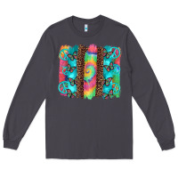 Smoke hippie peace sign butterfly leopard and tie dye brushstroke Long Sleeve Tee - Artiststas