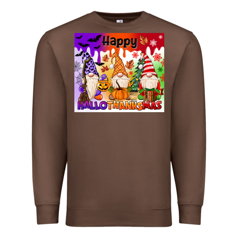 Happy Hallothanksmas Gnomies Premium Sweatshirt by MaliasSmallBusiness | Teevron