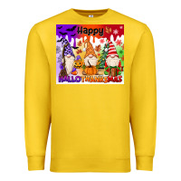 Lemon happy hallothanksmas gnomies Premium Sweatshirt - MaliasSmallBusiness