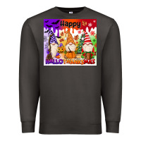 Smoke happy hallothanksmas gnomies Premium Sweatshirt - MaliasSmallBusiness