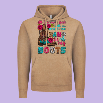 All I Brought Back With Me Was Some Sand In My Boots Vintage Hoodie Designed By Hra Design Shop