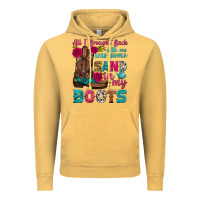 Vintage Mustard all i brought back with me was some sand in my boots Vintage Hoodie - HRA Design Shop