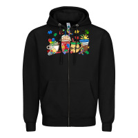 Black autism awareness day coffee cups Zipper Hoodie - MaliasSmallBusiness
