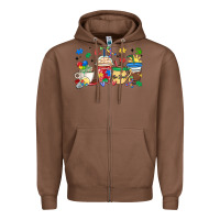 Chestnut autism awareness day coffee cups Zipper Hoodie - MaliasSmallBusiness