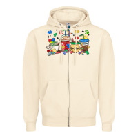 Sandshell autism awareness day coffee cups Zipper Hoodie - MaliasSmallBusiness